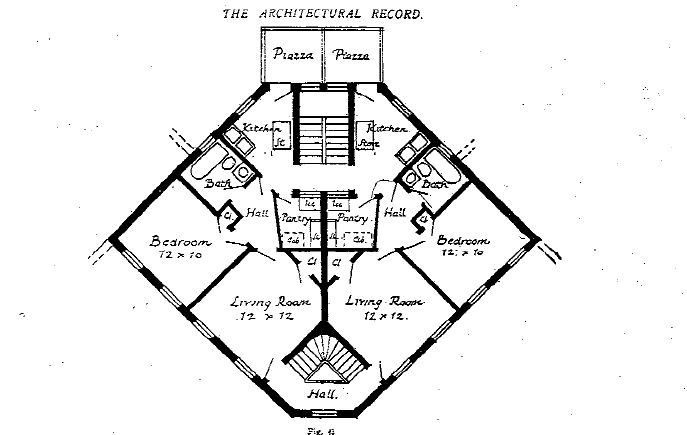 Architect's Original Floor Plan for 3 Room Units