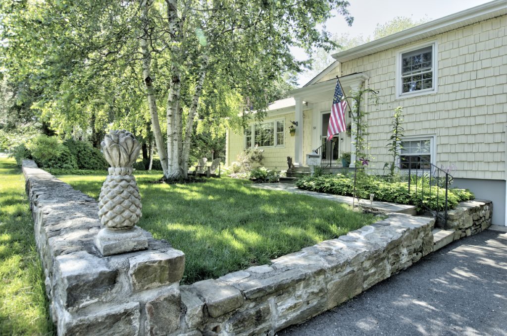 Exterior with Stone Wall Black Rock Homes for Sale